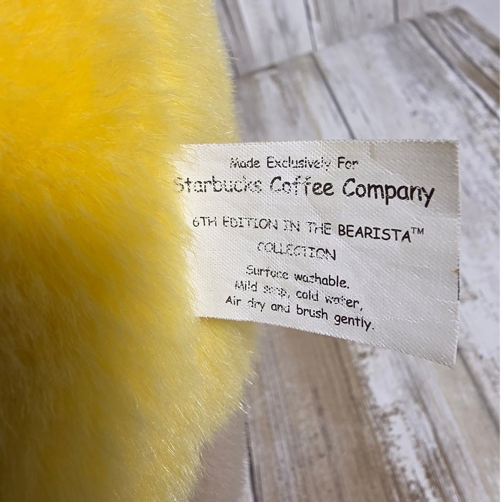 Starbucks Bearista Bear 6th Edition 1999 Yellow Duck Costume Plush 19 Inch - Picture 6 of 8